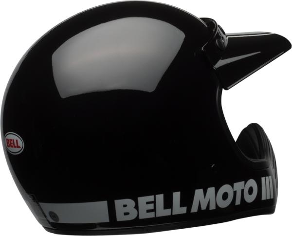 BELL Moto-3 Classic Helm - Glänzend Schwarz